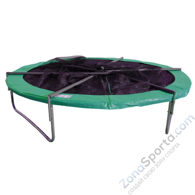 Батут DFC JUMP 12ft c сеткой, цвет green