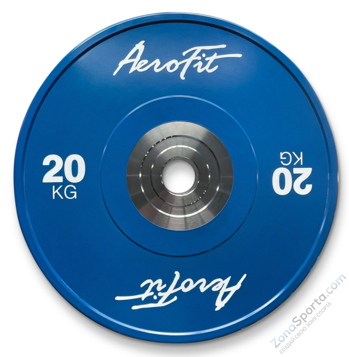 Бамперные диски для кроссфита, цветные 20 кг AeroFIT AFBDC