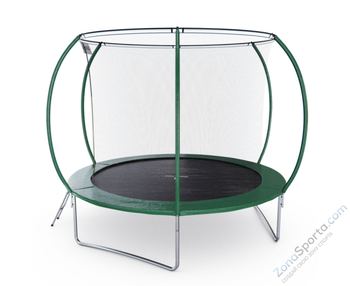 Батут DFC UltraSport 10 ft с внутренней сеткой / лестница в комплекте