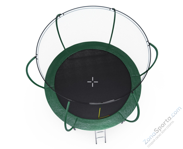 Батут DFC UltraSport 10 ft с внутренней сеткой / лестница в комплекте