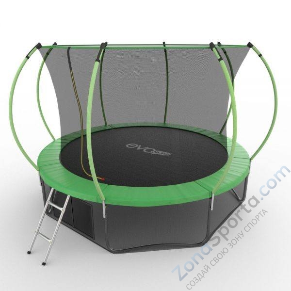Батут Evo Jump Internal 12ft (Green) с нижней сетью