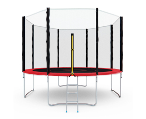 Батут с сеткой DFC Pelpo 12ft с лестницей, Red