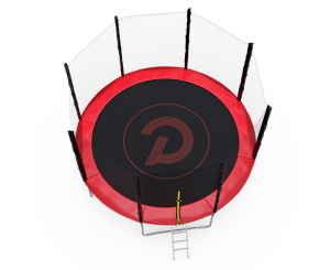 Батут с сеткой DFC Pelpo 12ft с лестницей, Red