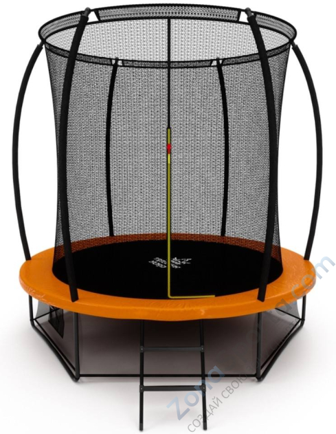 Батут Triumph Nord Премиальный Серый/Оранжевый 244 см