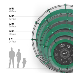 Батут UNIX line Supreme Game 16 ft (green) TRUSUG16GR