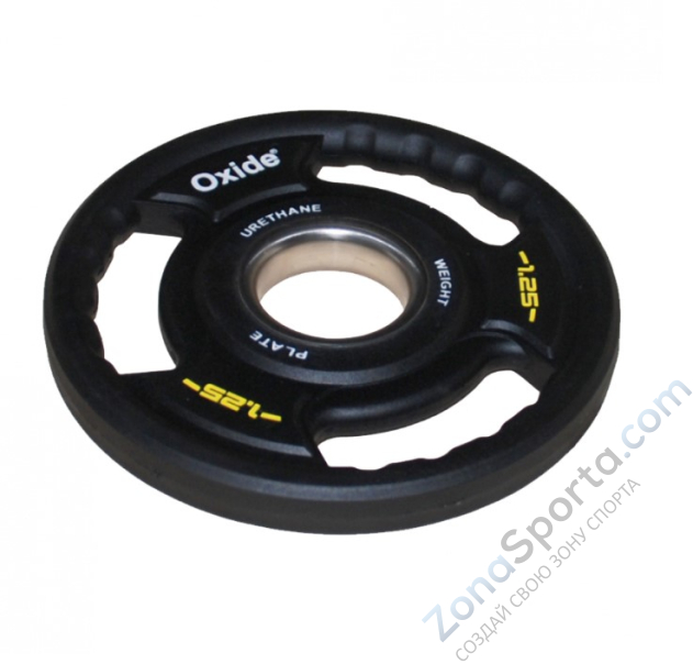 Черный олимпийский полиуретановый диск Oxide OWP02 1.25 кг