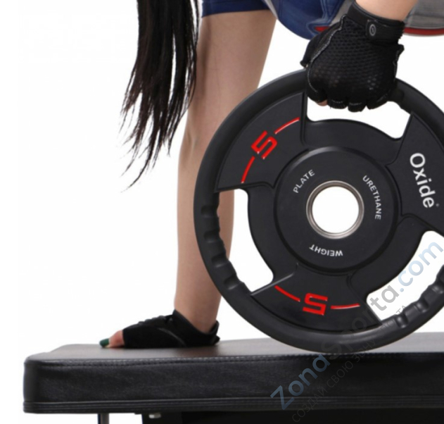 Черный олимпийский полиуретановый диск Oxide OWP02 5 кг