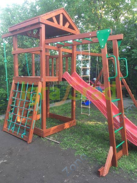Деревянная детская площадка для дачи Igragrad Панда Фани Gride с рукоходом