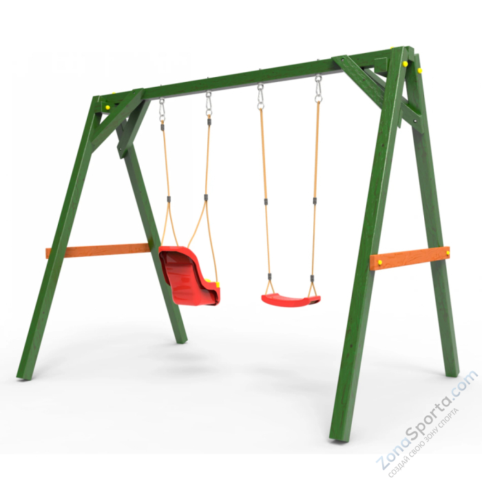 Деревянные качели Пикник 2 Вега (качели для малышей качели долька)