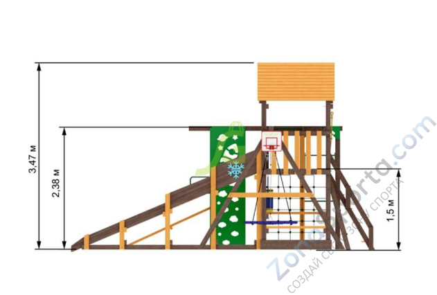 Детская площадка IgraGrad Спорт 1 с зимним модулем