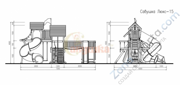 Детская площадка Савушка Люкс 15