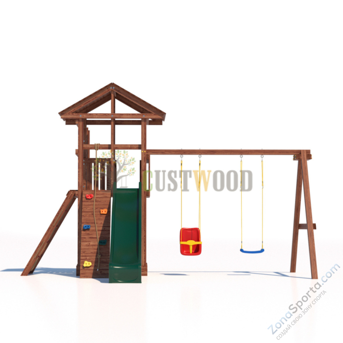Детская деревянная игровая площадка для улицы дачи CustWood Active 6