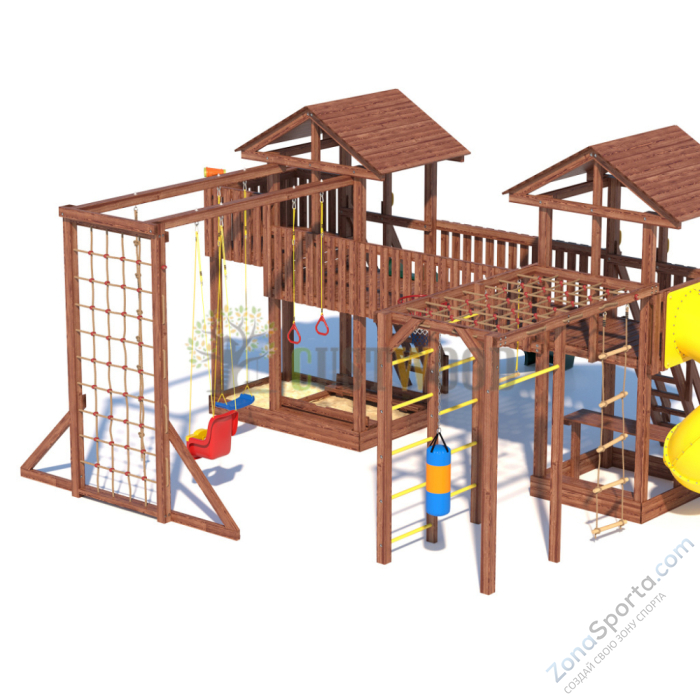 Детская деревянная игровая площадка для улицы дачи CustWood Active 14