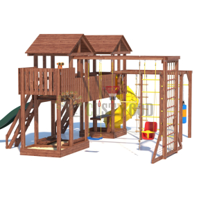 Детская деревянная игровая площадка для улицы дачи CustWood Active 14