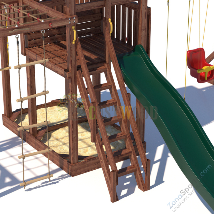 Детская деревянная игровая площадка для улицы дачи CustWood Active 9