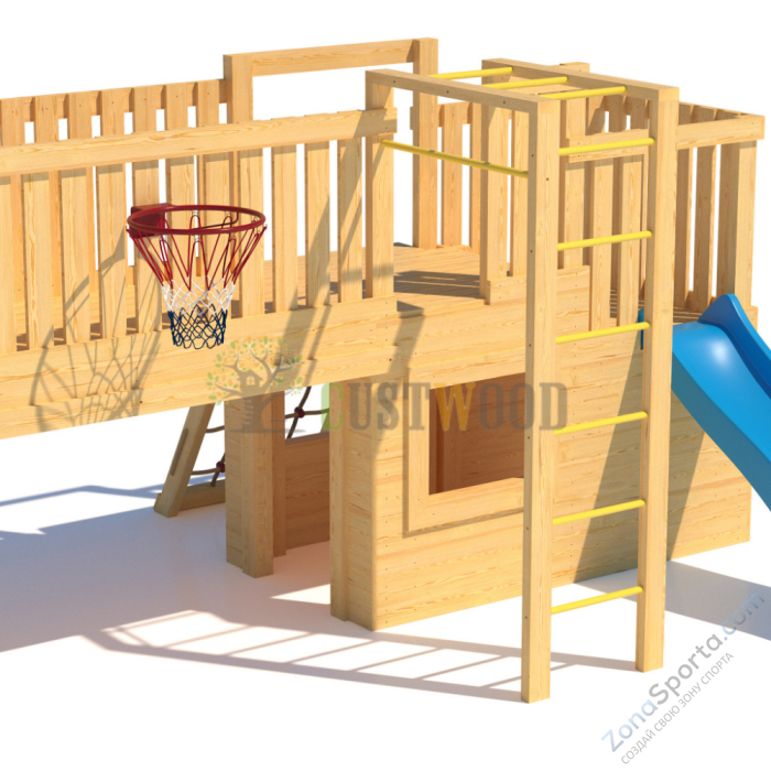 Детская деревянная игровая площадка для улицы дачи CustWood Scout S11