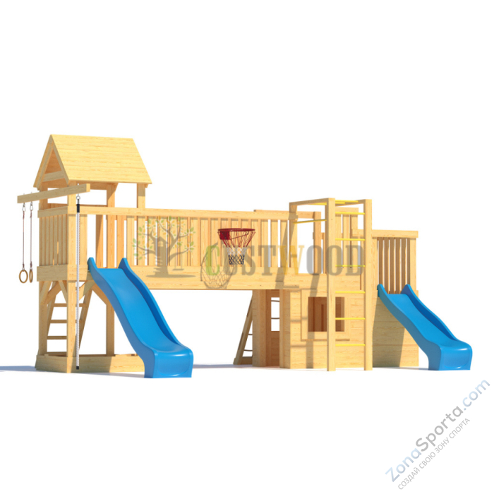 Детская деревянная игровая площадка для улицы дачи CustWood Scout S11