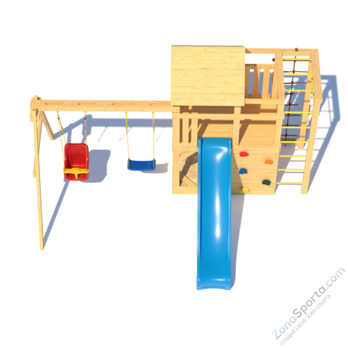 Детская площадка CustWood Scout S4 с деревянной крышей 