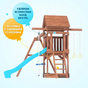 Детская площадка CustWood Scout SC1 с деревянной крышей 