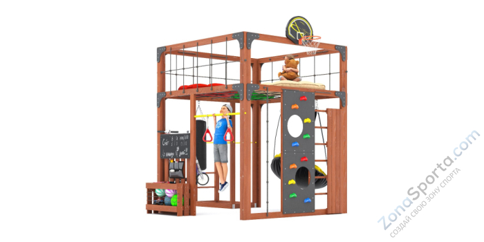 Детская площадка Савушка Куб-1 (Махагон) с подушками