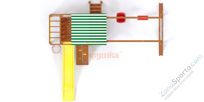 Детская площадка Савушка Мастер 4 (Махагон) Plus (горка 3 метра)
