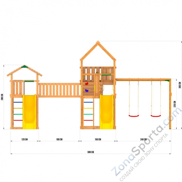 Детский игровой комплекс Jungle Palace Делюкс JВ4