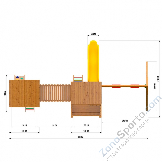 Детский игровой комплекс Jungle Palace Делюкс JВ5