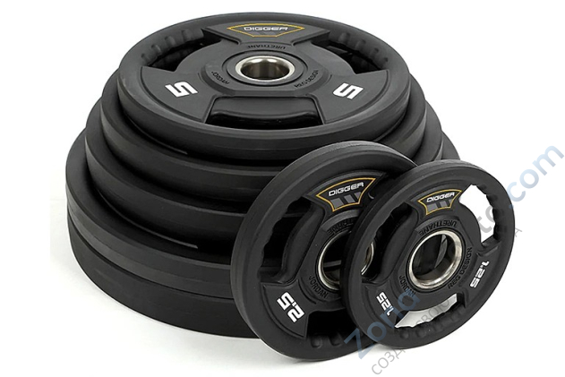 Диск олимпийский полиуретановый Hasttings HD51C3A-15 3-х хватовый 15 кг