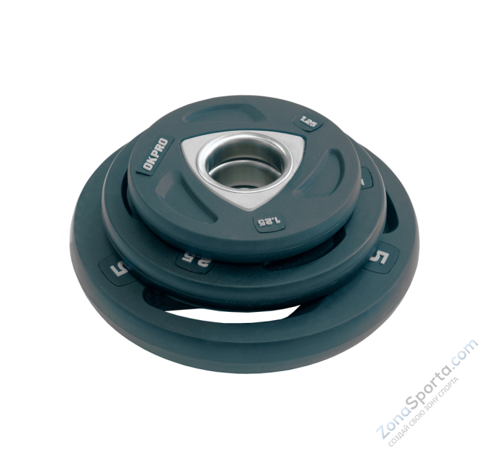Диск олимпийский полиуретановый 1,25 кг OKPRO OK2037A-125-G