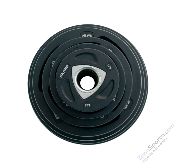 Диск олимпийский полиуретановый 20 кг OKPRO OK2037A-2000-G