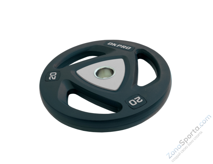 Диск олимпийский полиуретановый 20 кг OKPRO OK2037A-2000-G