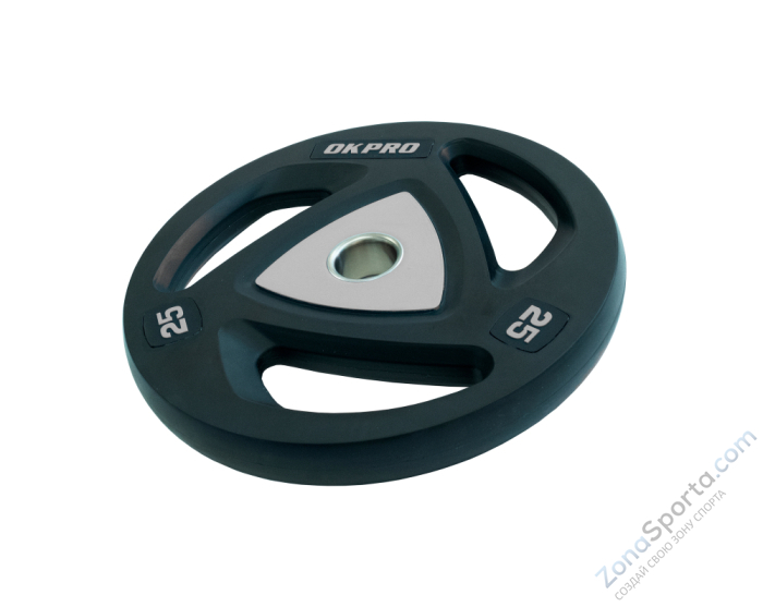 Диск олимпийский полиуретановый 25 кг OKPRO OK2037A-2500-G