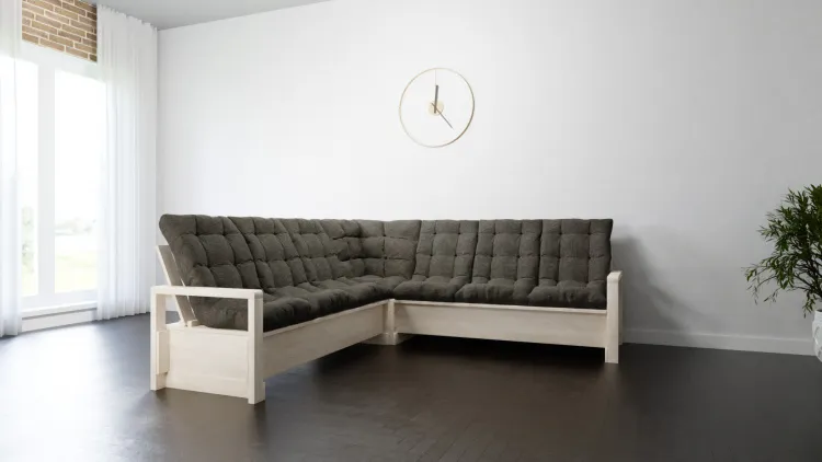 Диван деревянный угловой Savushka