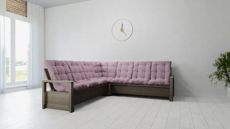 Диван деревянный угловой Savushka