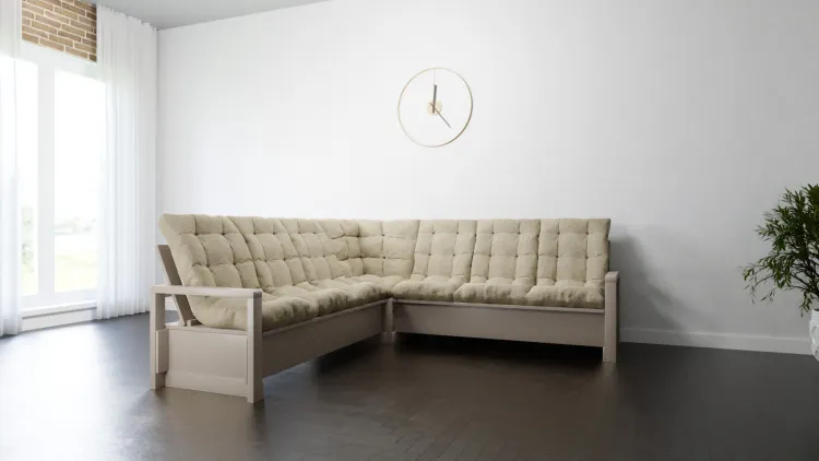 Диван деревянный угловой Savushka