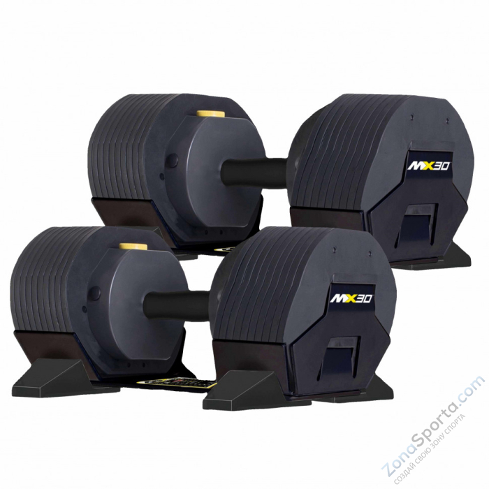 Гантели регулируемые MX Select MX30, вес 3.4-13.9 кг, 2 шт