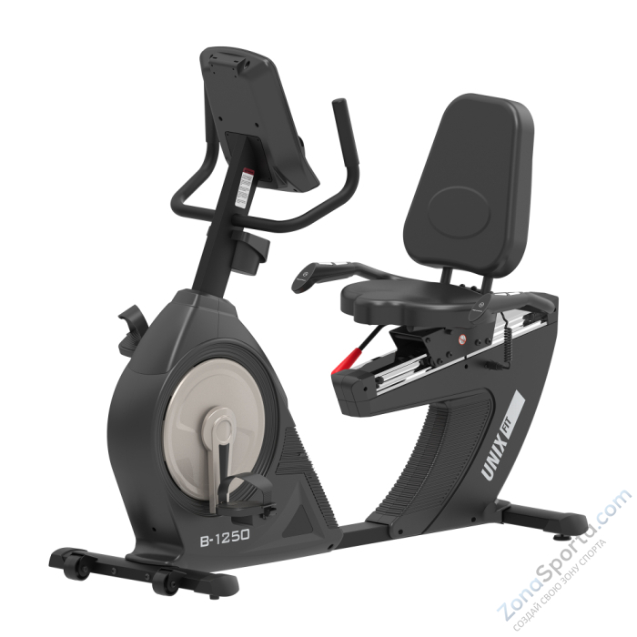 Горизонтальный велотренажер Unix Fit B-1250 PRO (7 LCD)