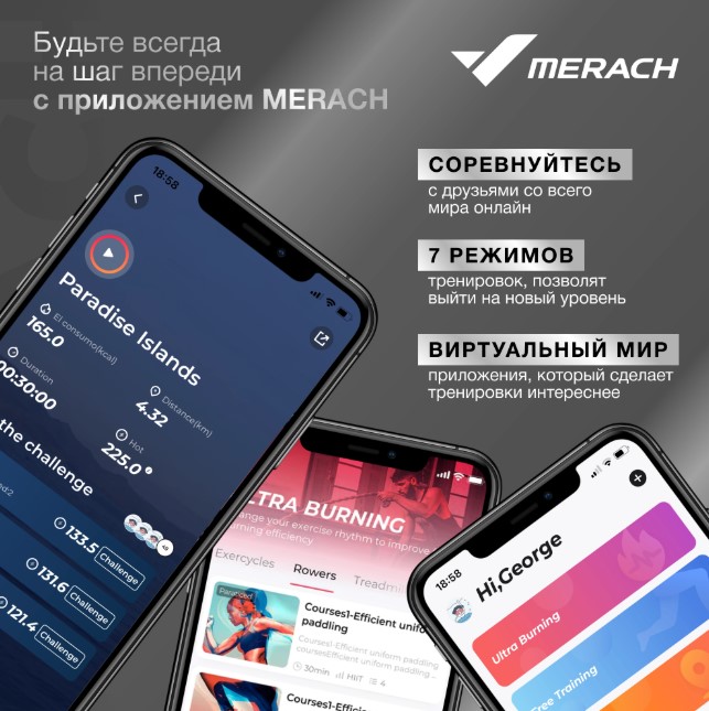 Гребной тренажер домашний Merach MR-950W1Z