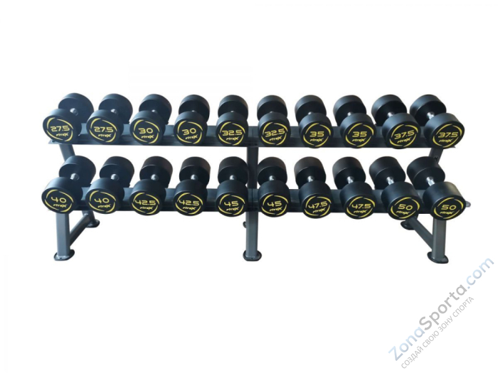 Комплект полиуретановых гантелей 27,5-50кг (10пар) Fitex FTX-413