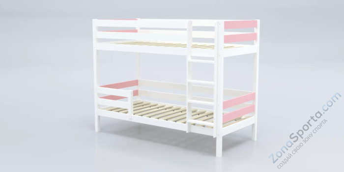 Кровать детская двухъярусная Савушка-01 90х200 розовая