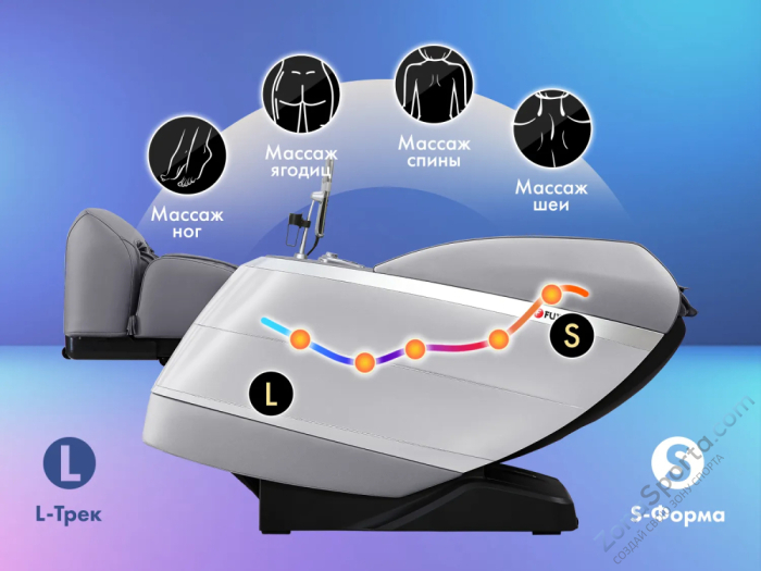 Массажное кресло Fujimo Flexor F500 Grey