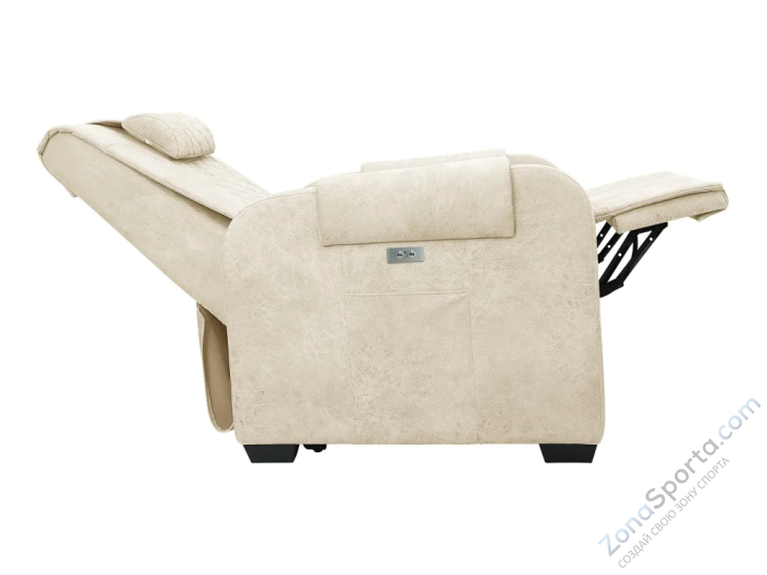 Массажное кресло-реклайнер с подъемом Fujimo Lounge Up F7003 ULFL Айвори (Orlando 1)