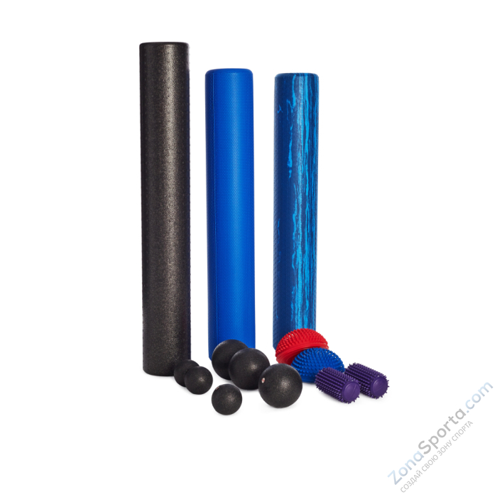 Массажный ролик SISSEL Pilates Roller Pro 100 см, жесткий, серый