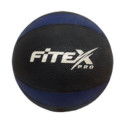 Медбол мяч 3 кг черный с голубым Fitex FTX-1212-3kg