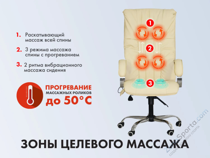 Офисное массажное кресло Ego Boss EG1001 LKFO Крем (Арпатек)