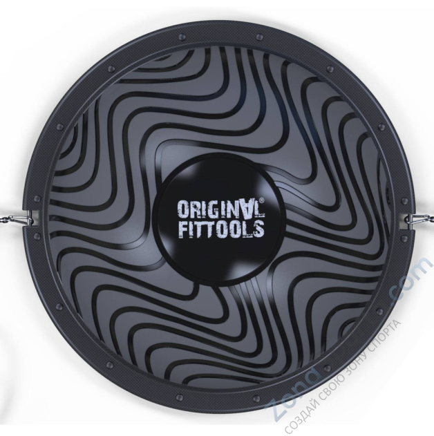 Полусфера гимнастическая надувная R3 с эспандерами и насосом Original FitTools FT-BSU-R3