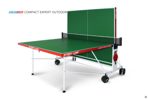Стол теннисный Start Line Compact Expert 6 Всепогодный Зелёный