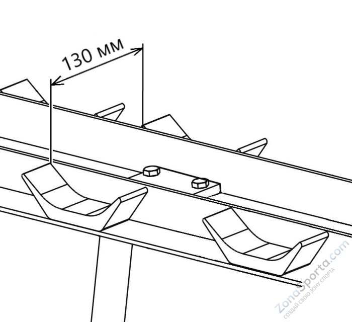 Стойка для хранения 5-ти пар гантелей AeroFIT AFDBR5