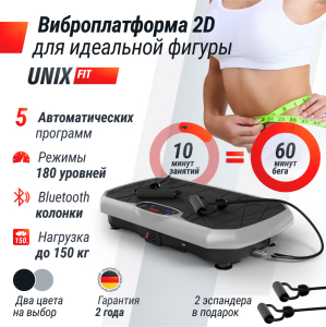 Виброплатформа Unix Fit Edge 2D Grey