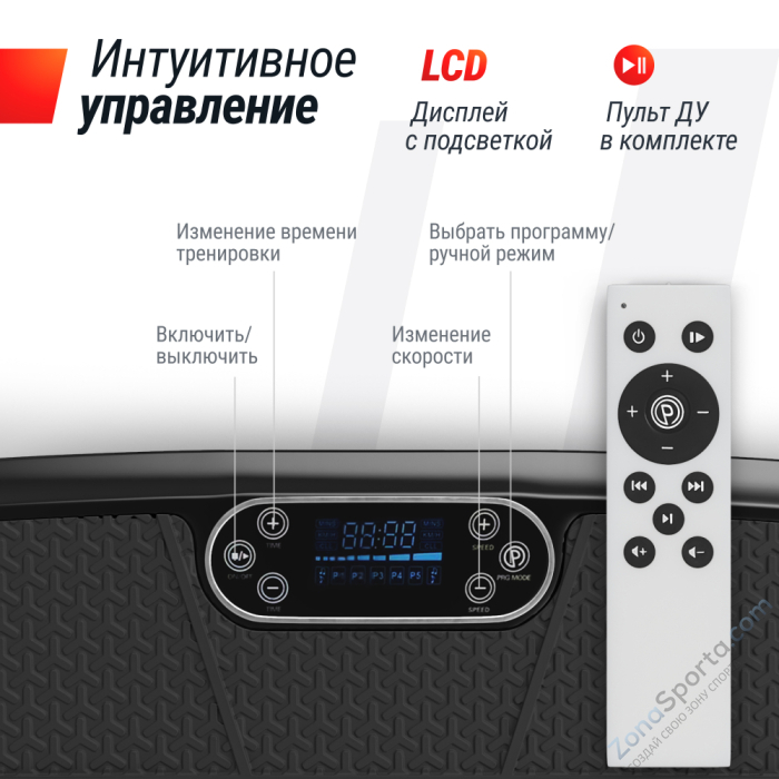 Виброплатформа Unix Fit Quake 3D Black